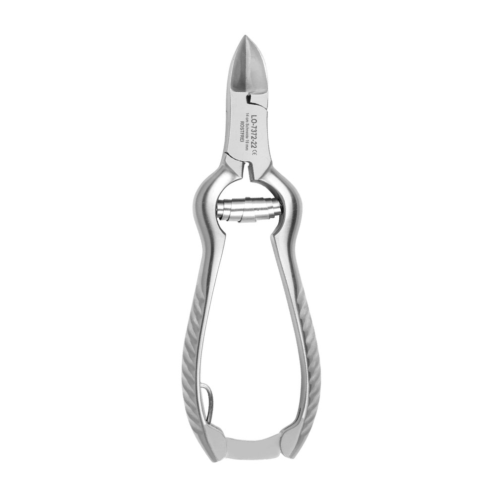 Nail Pliers - Curved Blade - with buffer spring - 14 cm / 19 mm (serrated handle) - Image 2