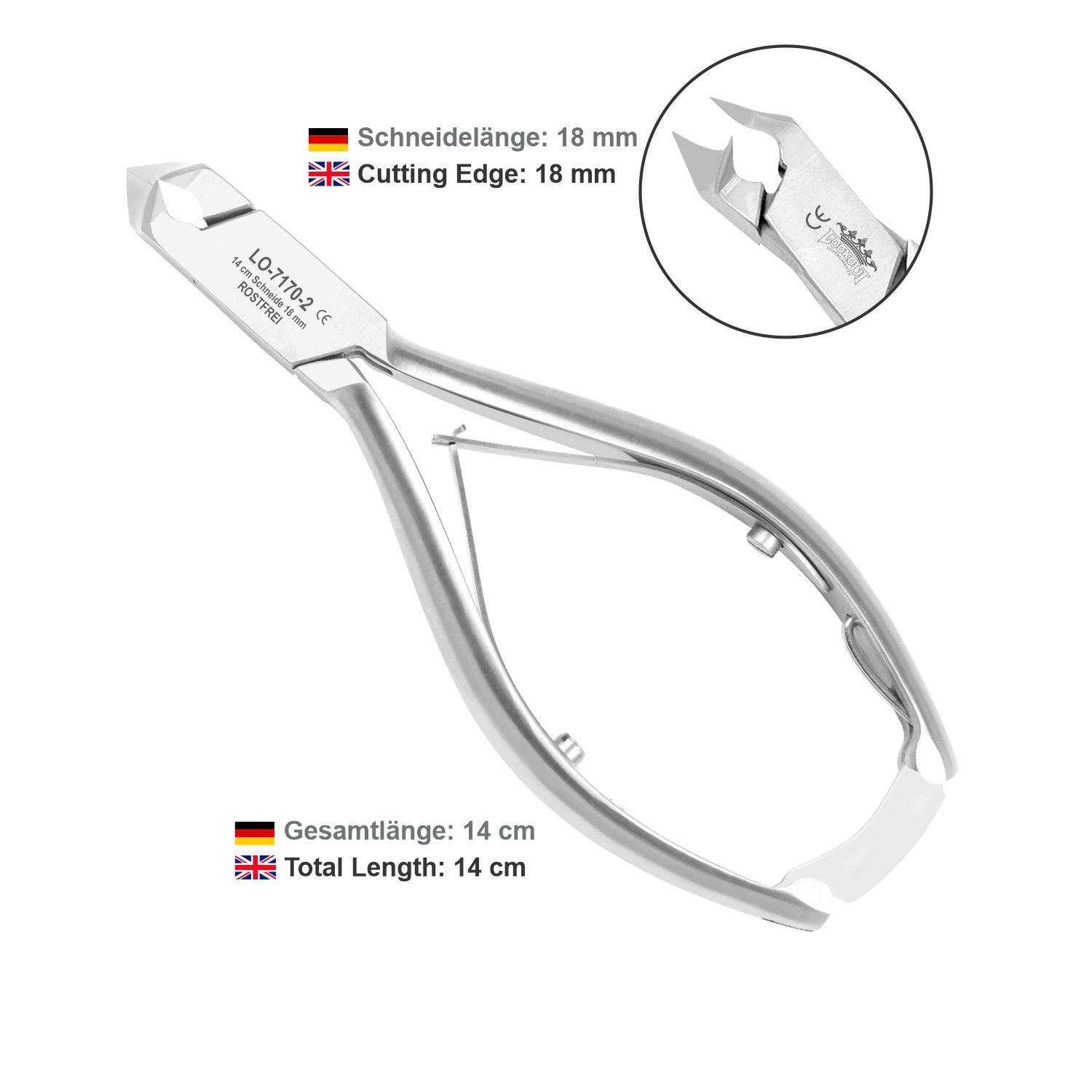 Head Cutter (Nail Pliers) - full blade 14 cm / 18 mm - Image 6