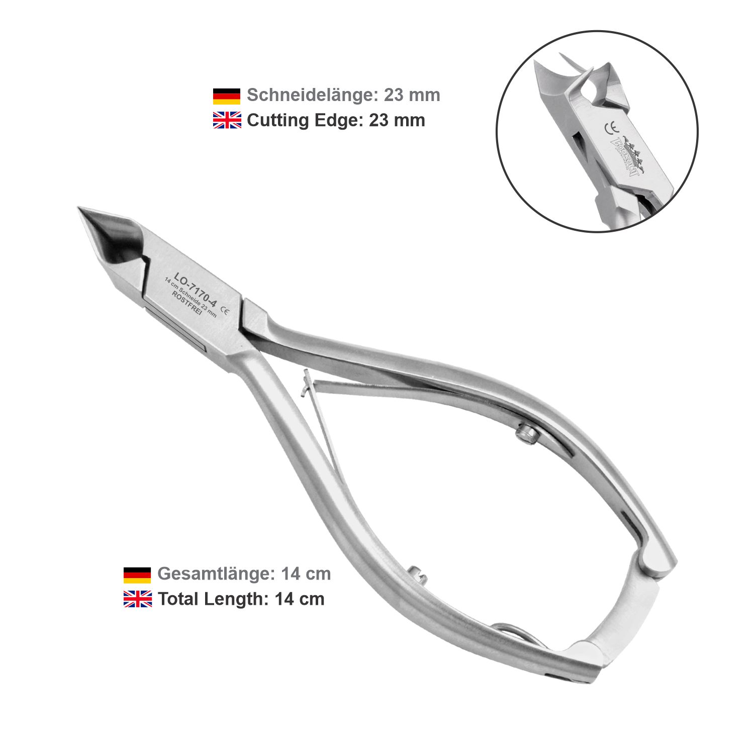 Head Cutter (Nail Pliers) - full blade 14 cm / 23 mm - Image 4