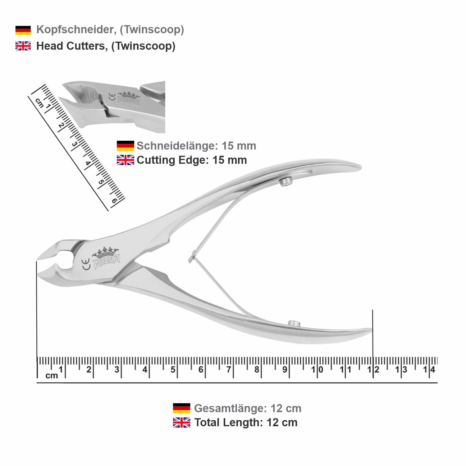 Head Cutter Twinscoop (Nail Pliers) - Fig. 5 (12 cm) - Image 5
