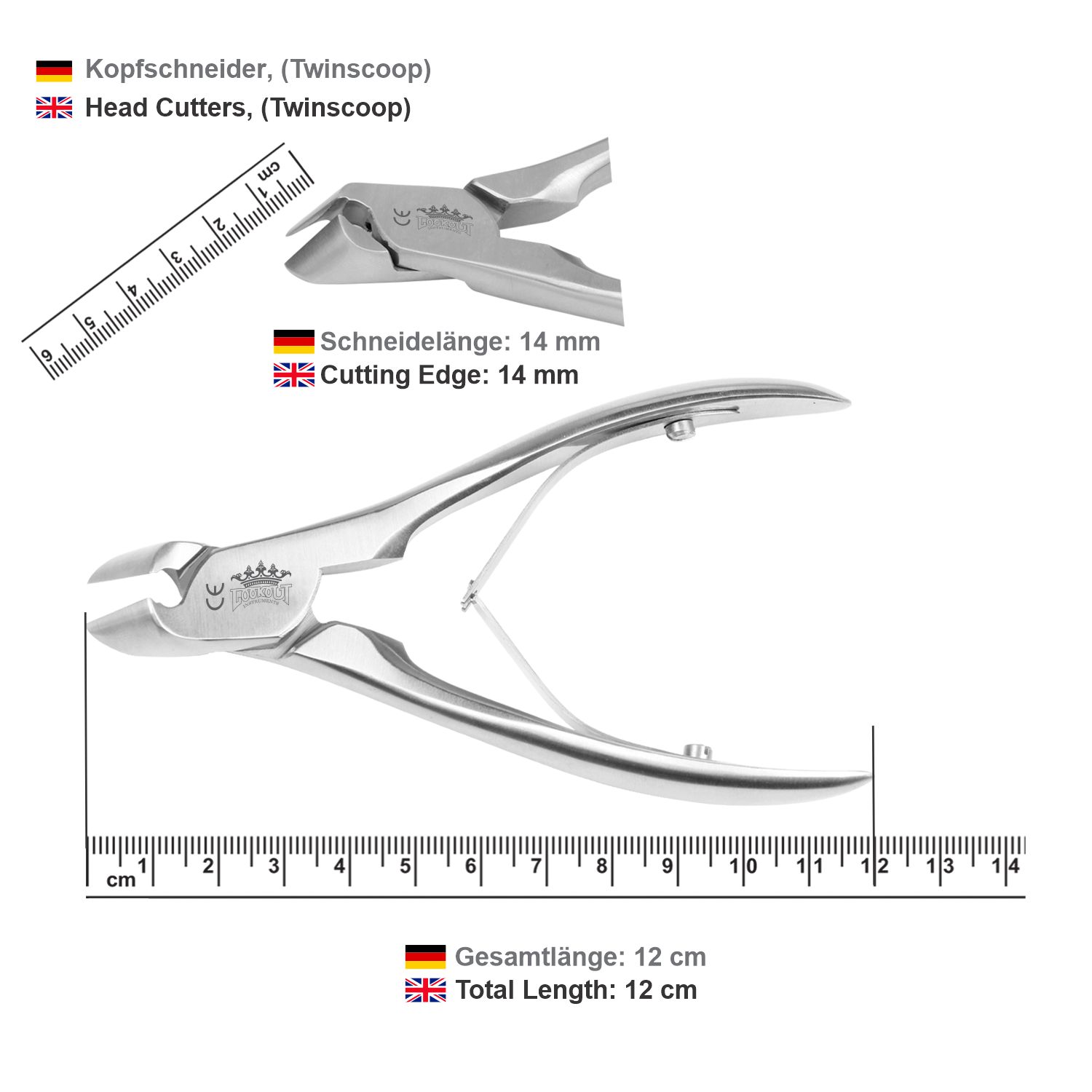 Premium Head Cutter Twinscoop (Nail Pliers) Fig. 6 (12 cm) - Image 6