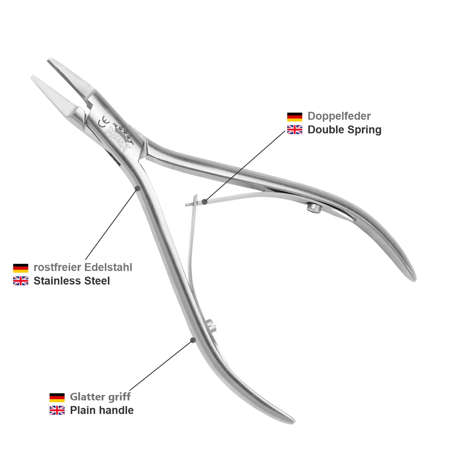 Nail Splitter Pliers - 13.5 cm (For Onychocdryptosis) - Image 5