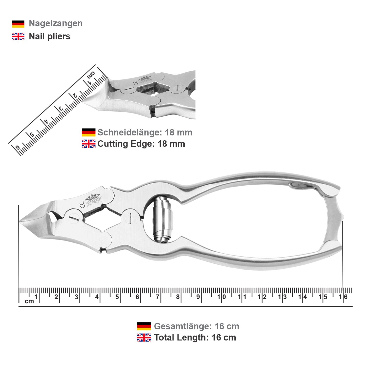 Nail Pliers - double action - (head shape) 16 cm - Image 4