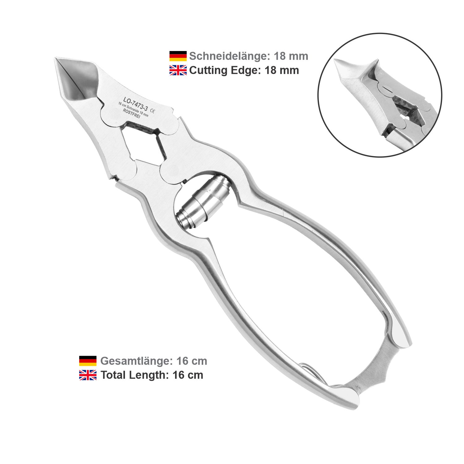 Nail Pliers - double action - (head shape) 16 cm - Image 6
