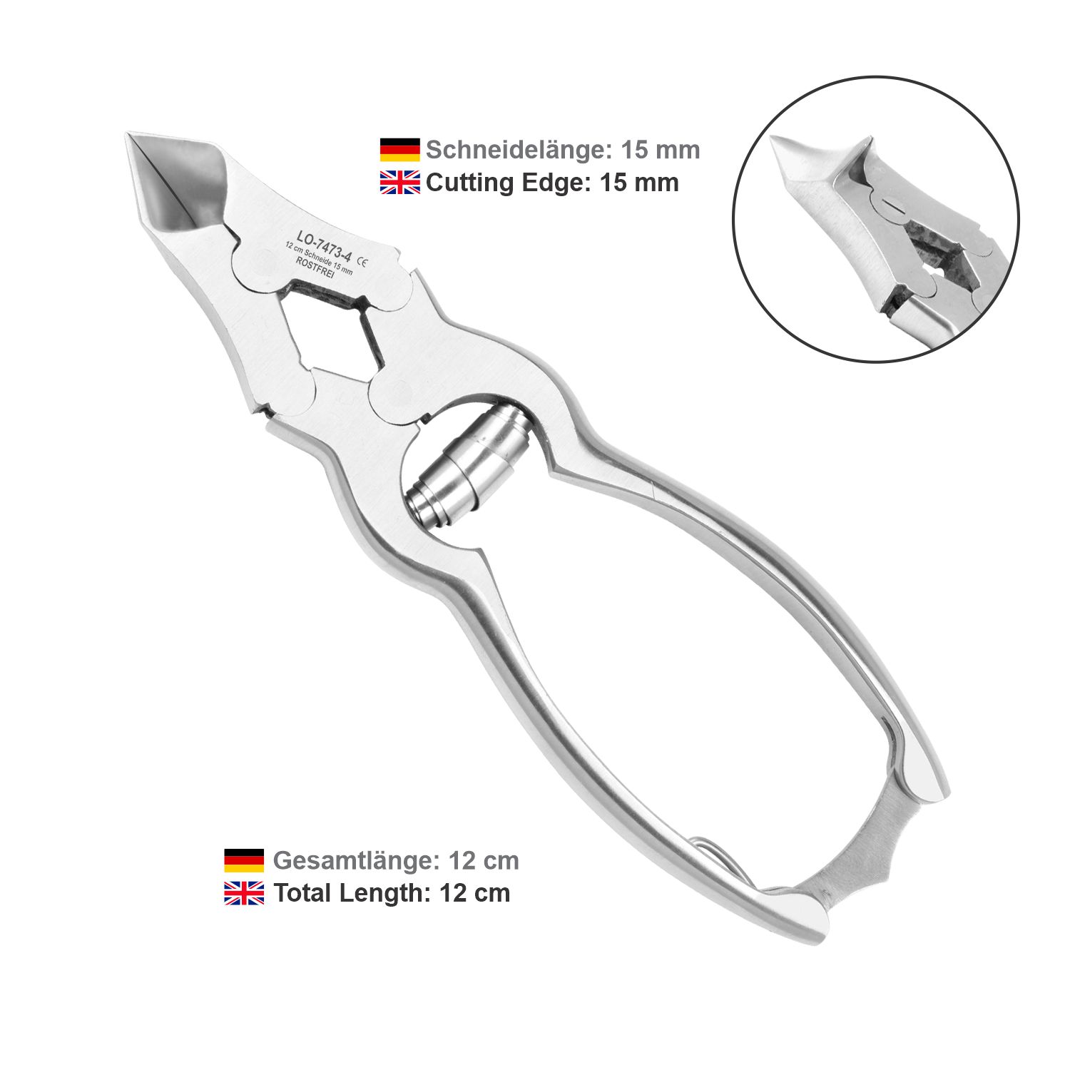 Nail Pliers - Double Action - (head shape) 12 cm - Image 6