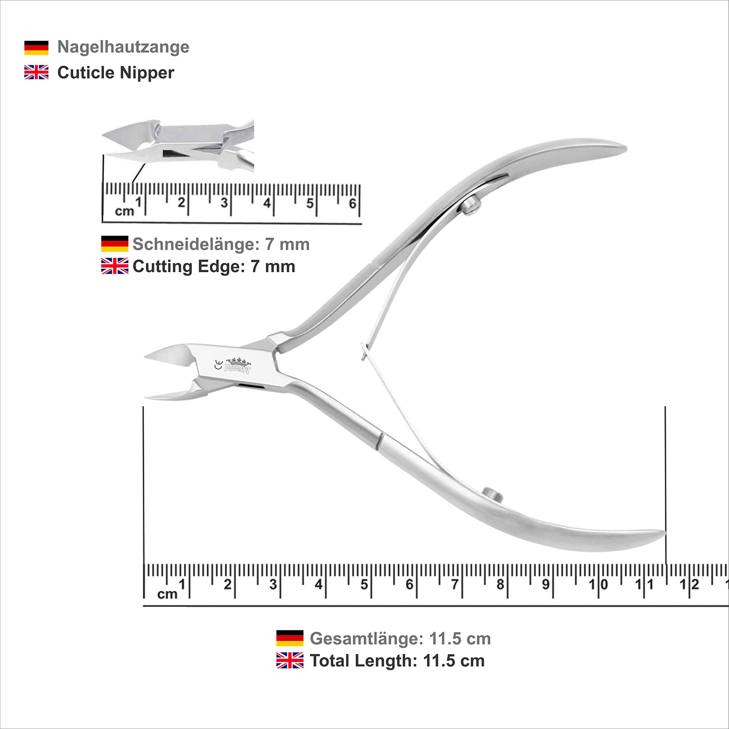 Cuticle Nipper - 11.5 cm / 7 mm - Image 4