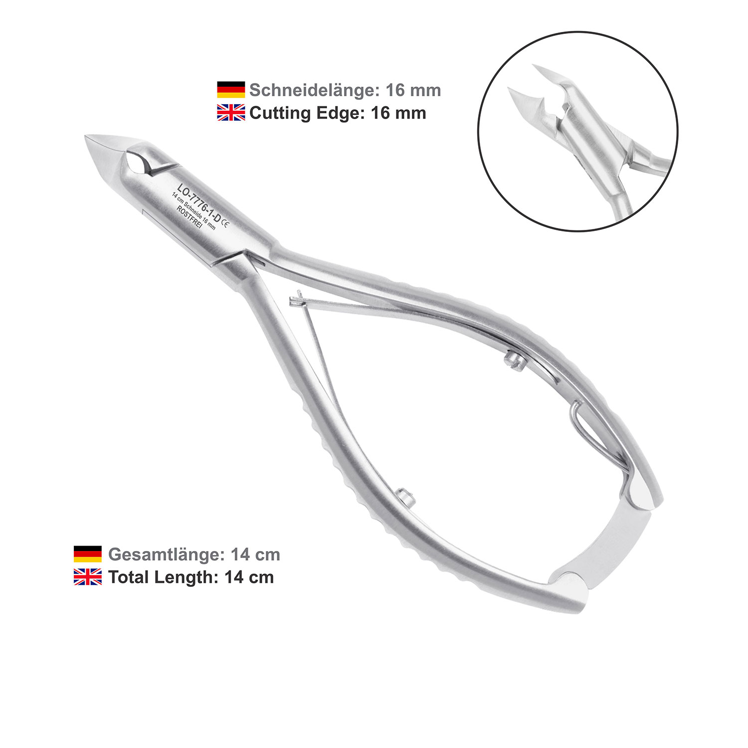 Diabetic Head Cutter - full and short blade - 14 cm / 16 mm - Image 6