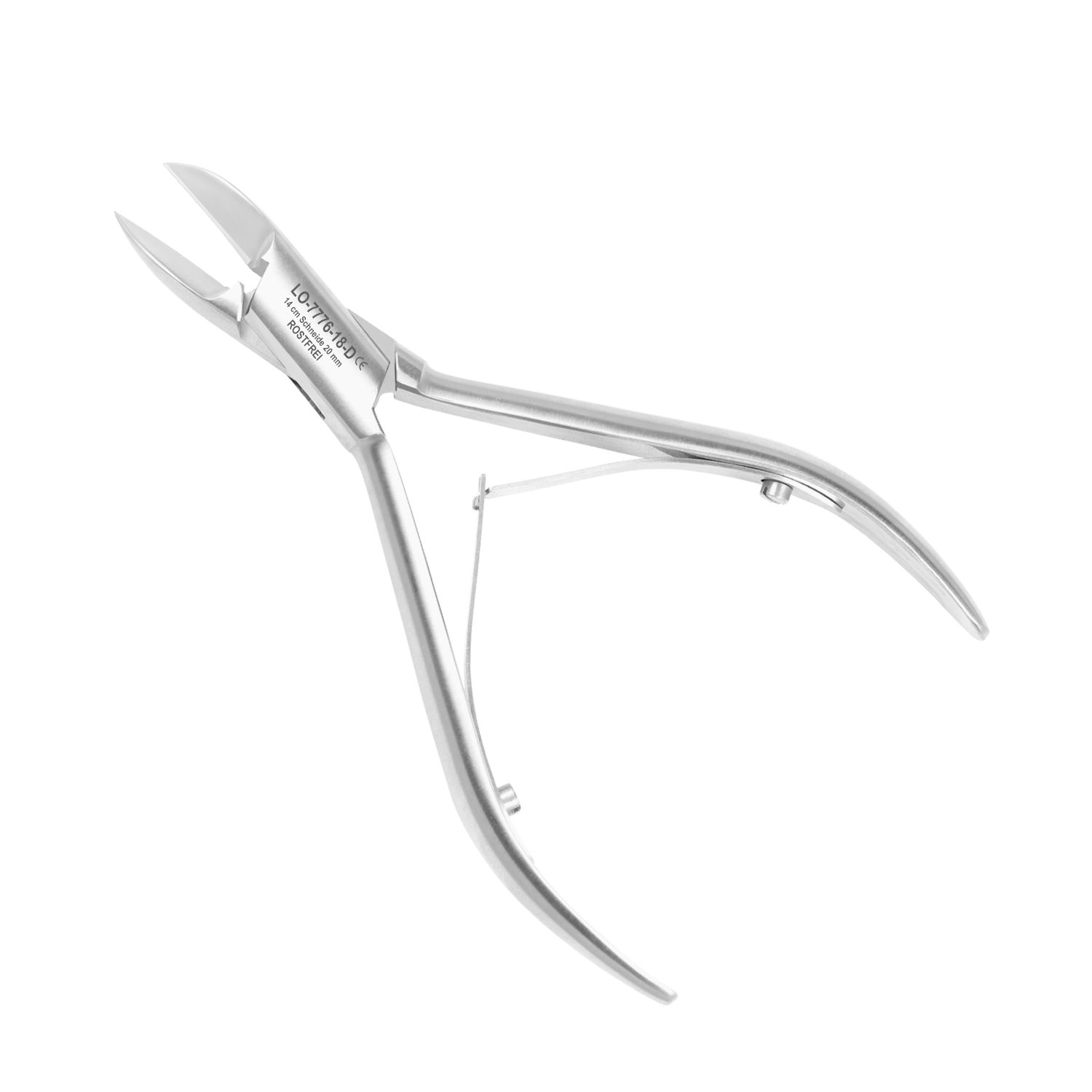 Diabetic Nail Plier - curved blade - 14 cm - without back lock - Image 2