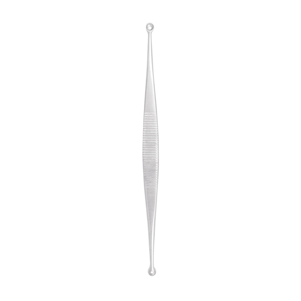 Rounded Sharp Spoon with Hole / Blackhead Remover - 13.5 cm